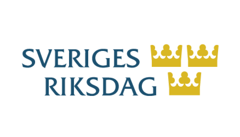 Sveriges Riksdag logo.