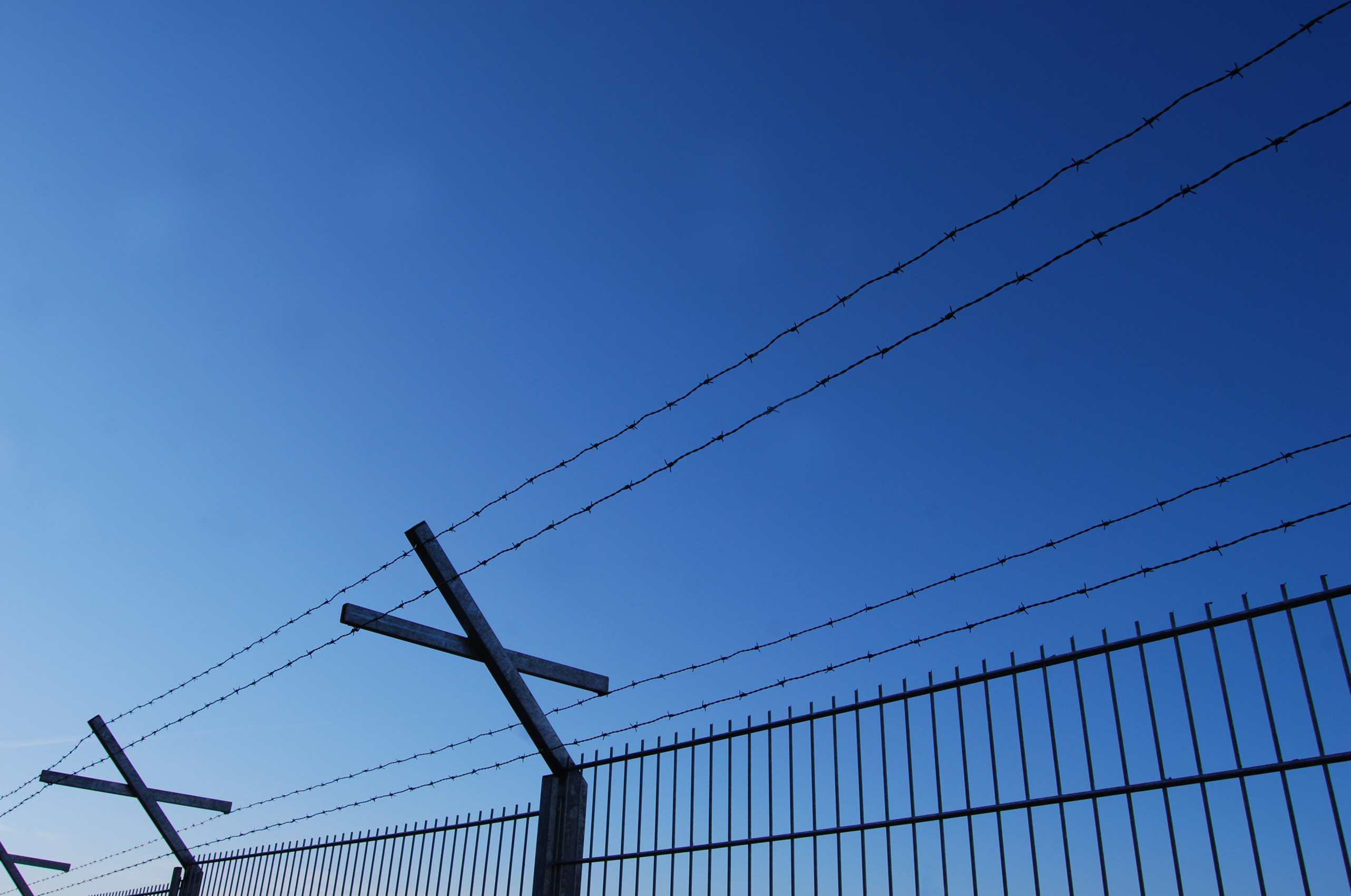 Fences in an institution. Stängsel på anstalt.